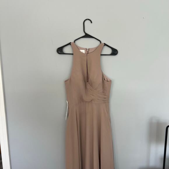NWT Azazie Formal Floor Length Dress Women's Size A4 / US 4 Champagne Taupe - Picture 4 of 12
